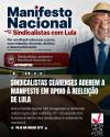 Sindicalistas cearenses aderem a manifesto em apoio à reeleição de Lula